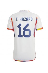Belgia Thorgan Hazard #16 Fotballdrakt Borte Klær VM 2022 Korte ermer